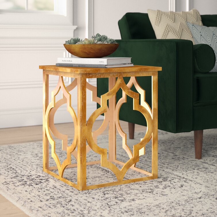 Gold leaf outlet end table